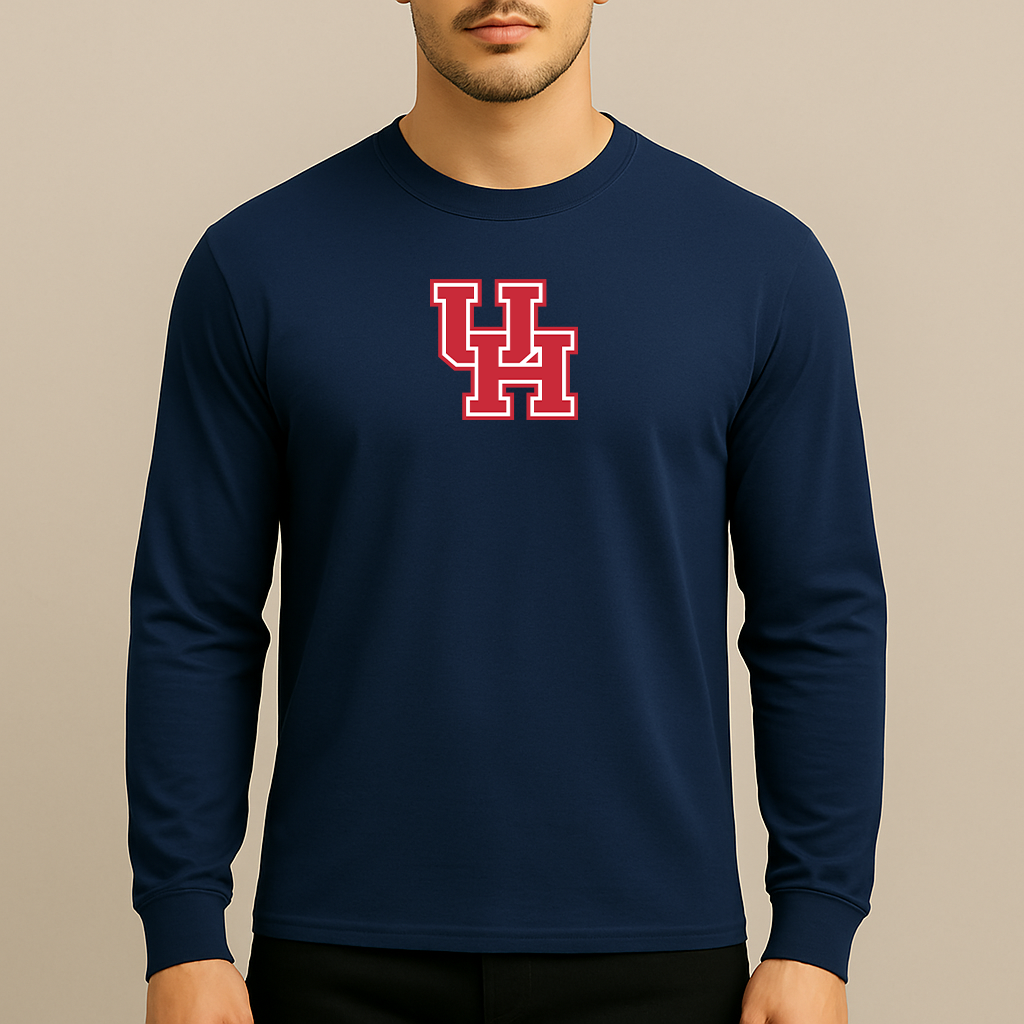 Men's Houston Cougars Logo Long Sleeve T-Shirt