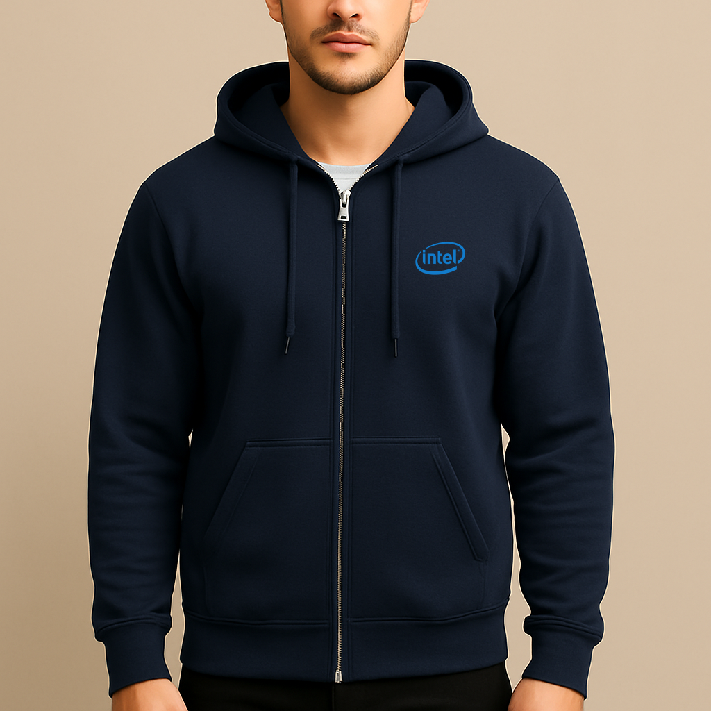 Men's Intel Logo Zipper Hoodie