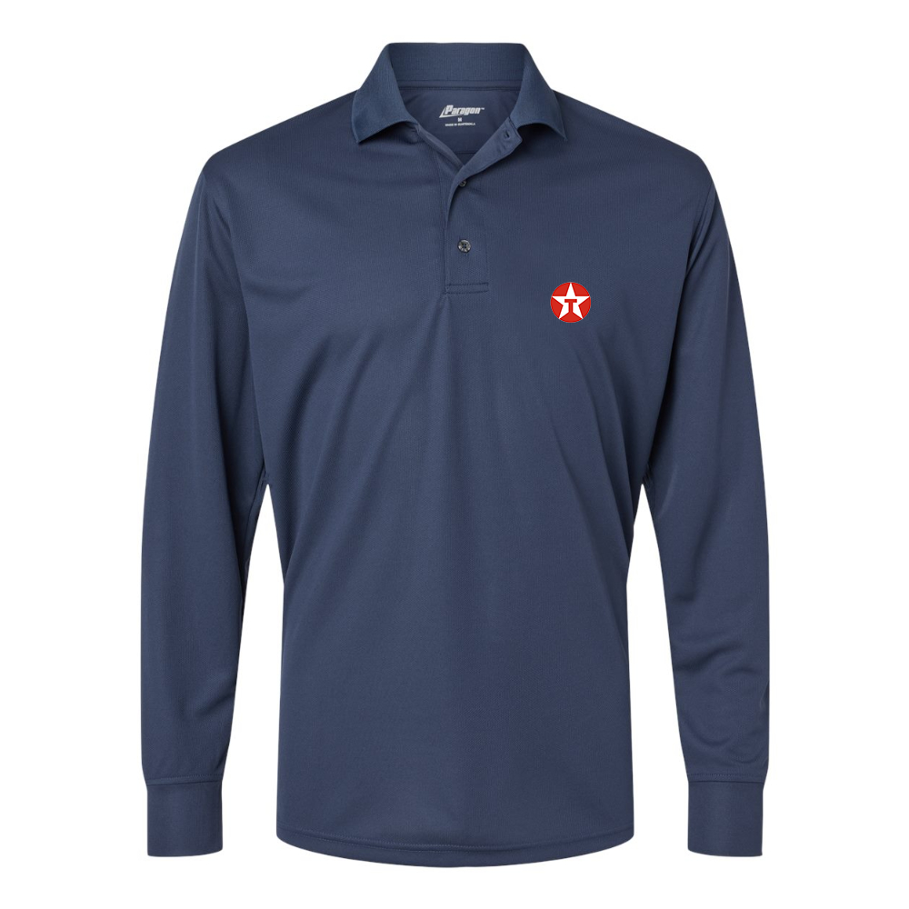 Men's Texaco Logo Paragon Prescott Long Sleeve Polo