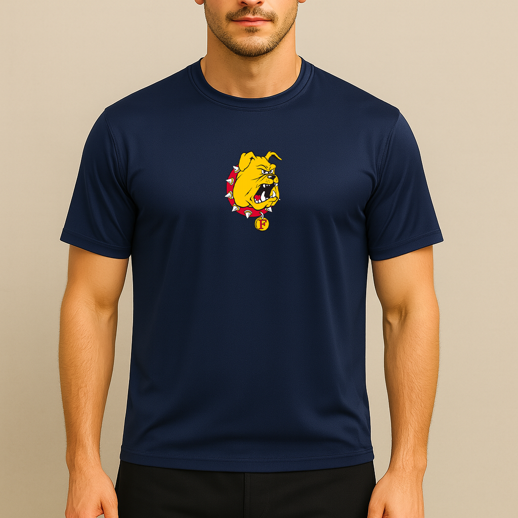 Men's Ferris State Bulldogs Logo Polyester T-Shirt