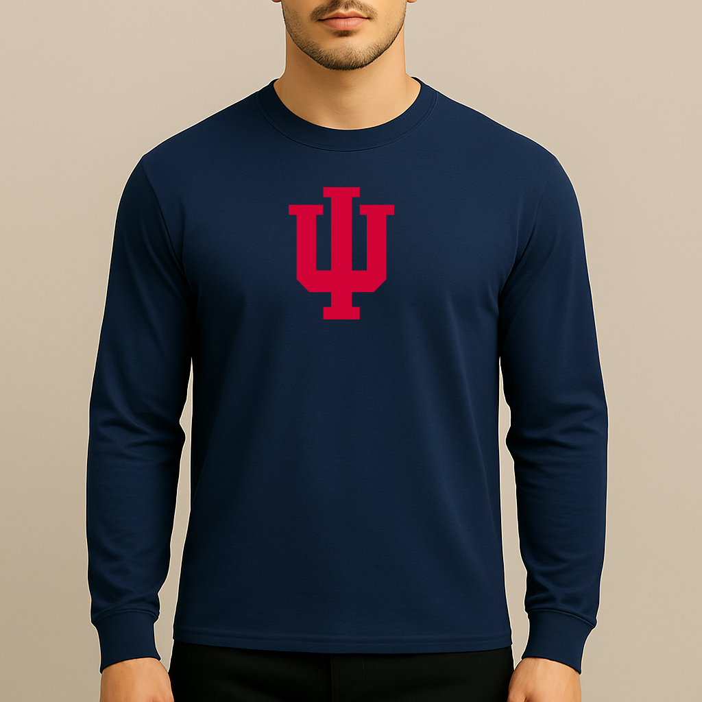 Men's Indiana Hoosiers Logo Long Sleeve T-Shirt