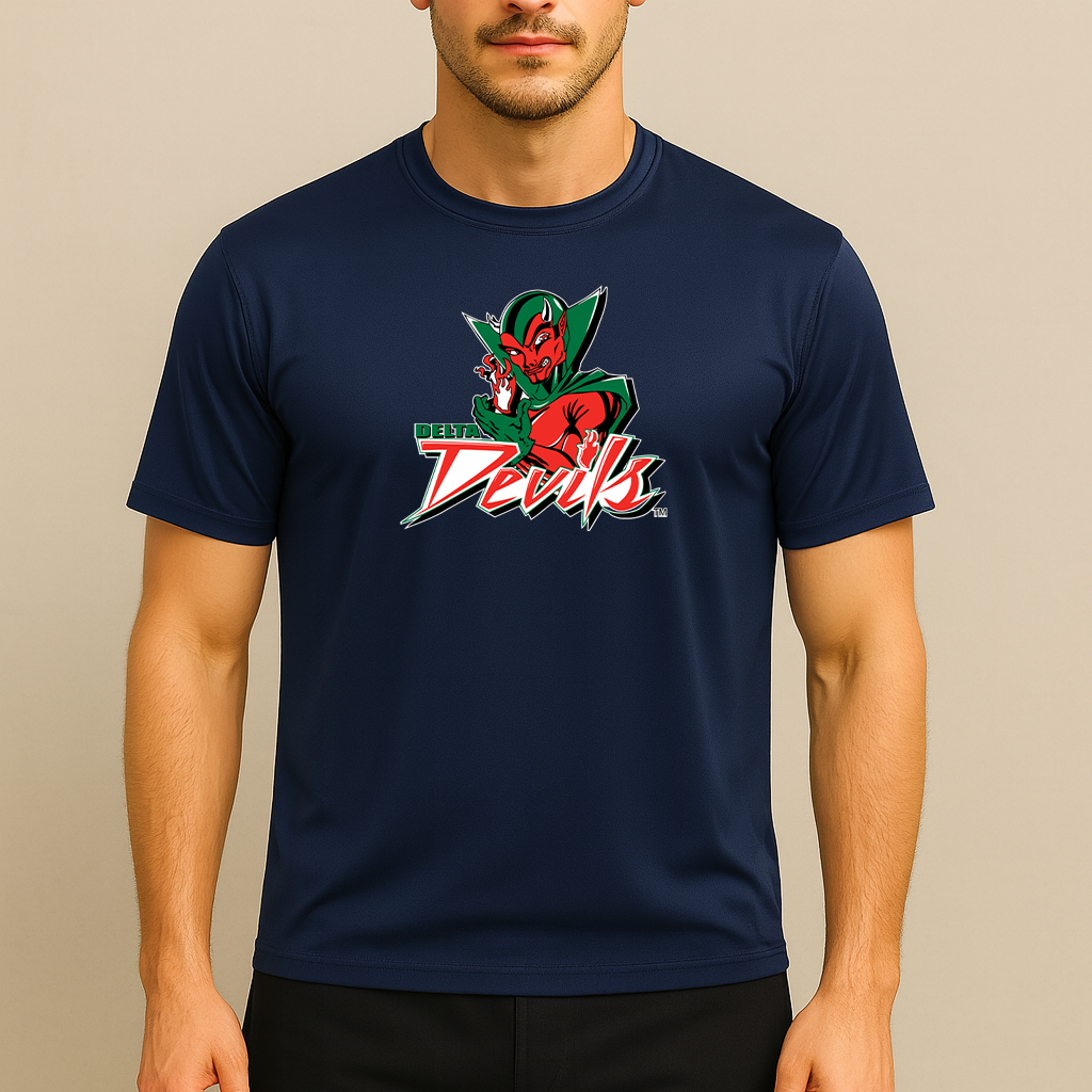 Men's MVSU Delta Devils Logo Polyester T-Shirt