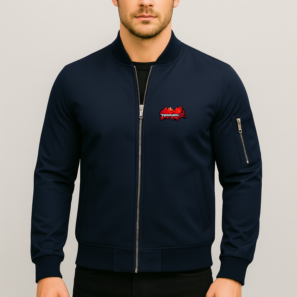 Men's Tekken 8 Game PS5 Lightweight Bomber Jacket Windbreaker Softshell Varsity Jacket Coat