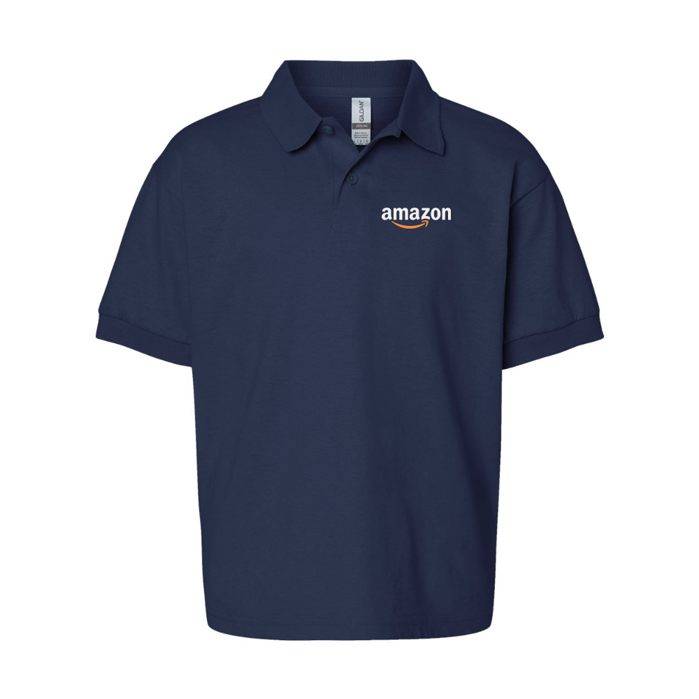Youth Amazon Logo Gildan Dry Blend Jersey Polo