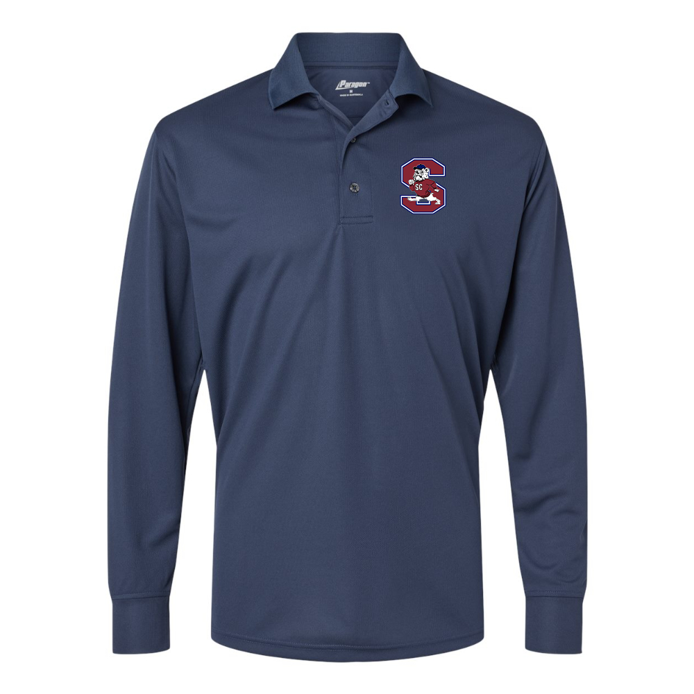Men's South Carolina State Bulldogs Logo Paragon Prescott Long Sleeve Polo
