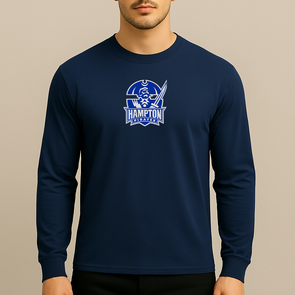 Men's Hampton Pirate Logo Long Sleeve T-Shirt
