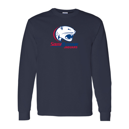 Men's South Alabama Jaguars Logo Gildan Heavy Cotton Long Sleeve T-Shirt