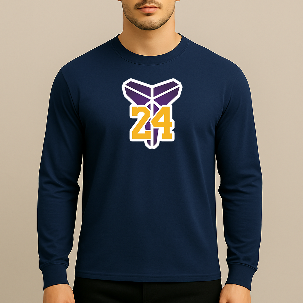 Men's Kobe Bryant Mamba 24 Long Sleeve T-Shirt