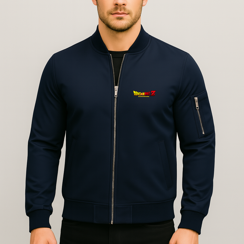 Men's Dragon Ball Z Title Lightweight Bomber Jacket Windbreaker Softshell Varsity Jacket Coat