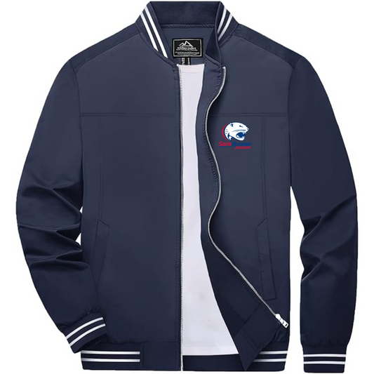 Men's South Alabama Jaguars Logo Lightweight Zip-Up Ribbed Collar and Cuffs Bomber Jacket