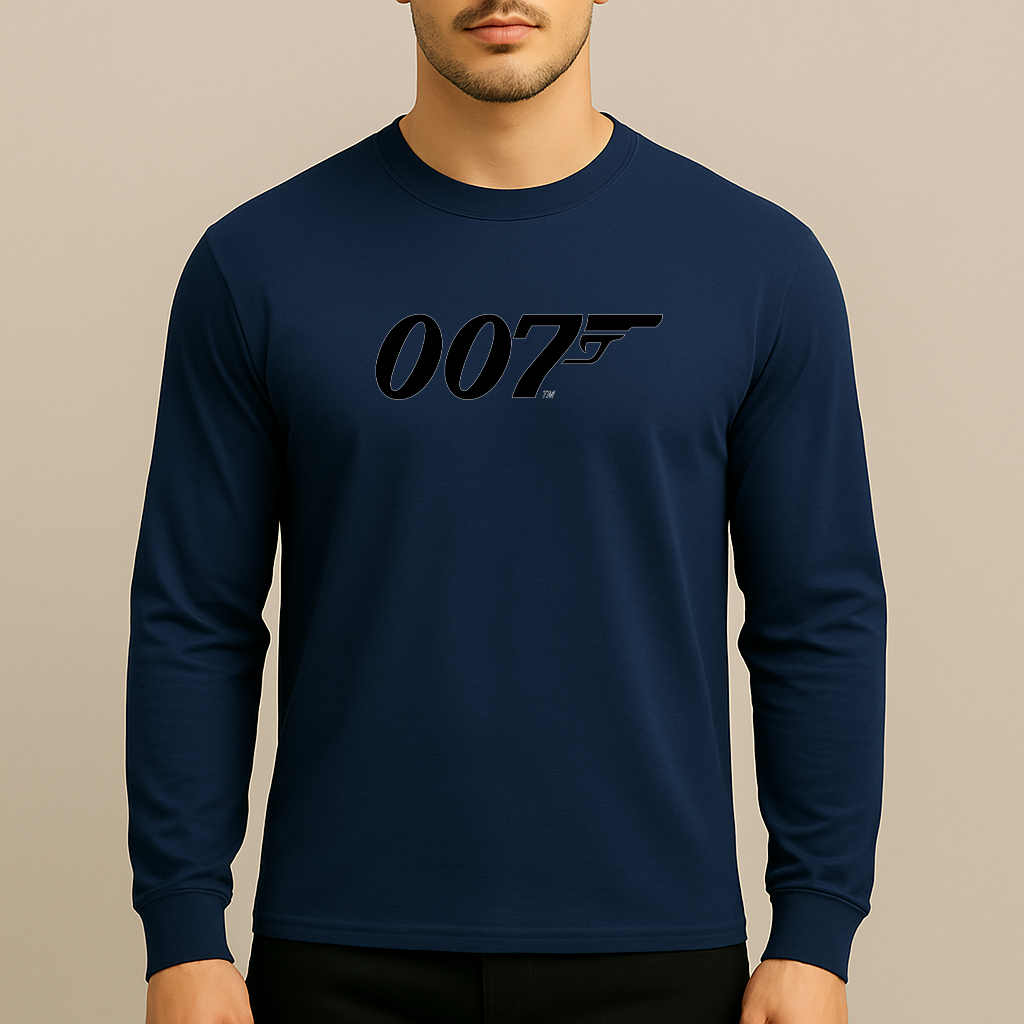 Men's 007 James Bond Movie Long Sleeve T-Shirt