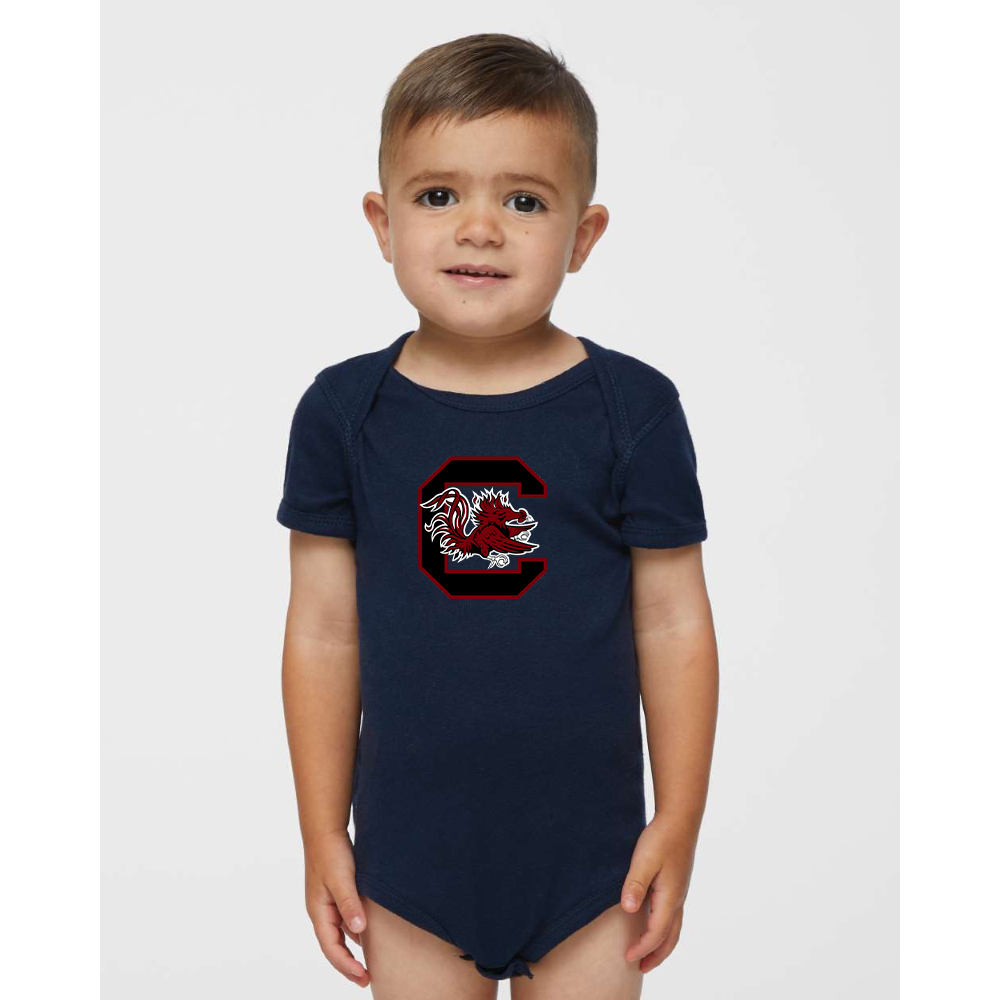 South Carolina Gamecocks Logo Rabbit Skins Infant Baby Rib Bodysuit