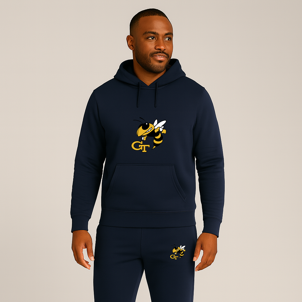 Men's Georgia Tech Yellow Jackets Logo Hoodie Joggers Set