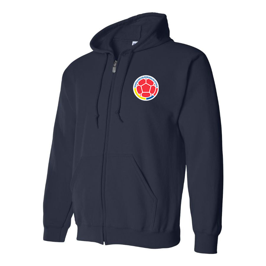 Men's Colombia National Soccer Team Zipper Hoodie