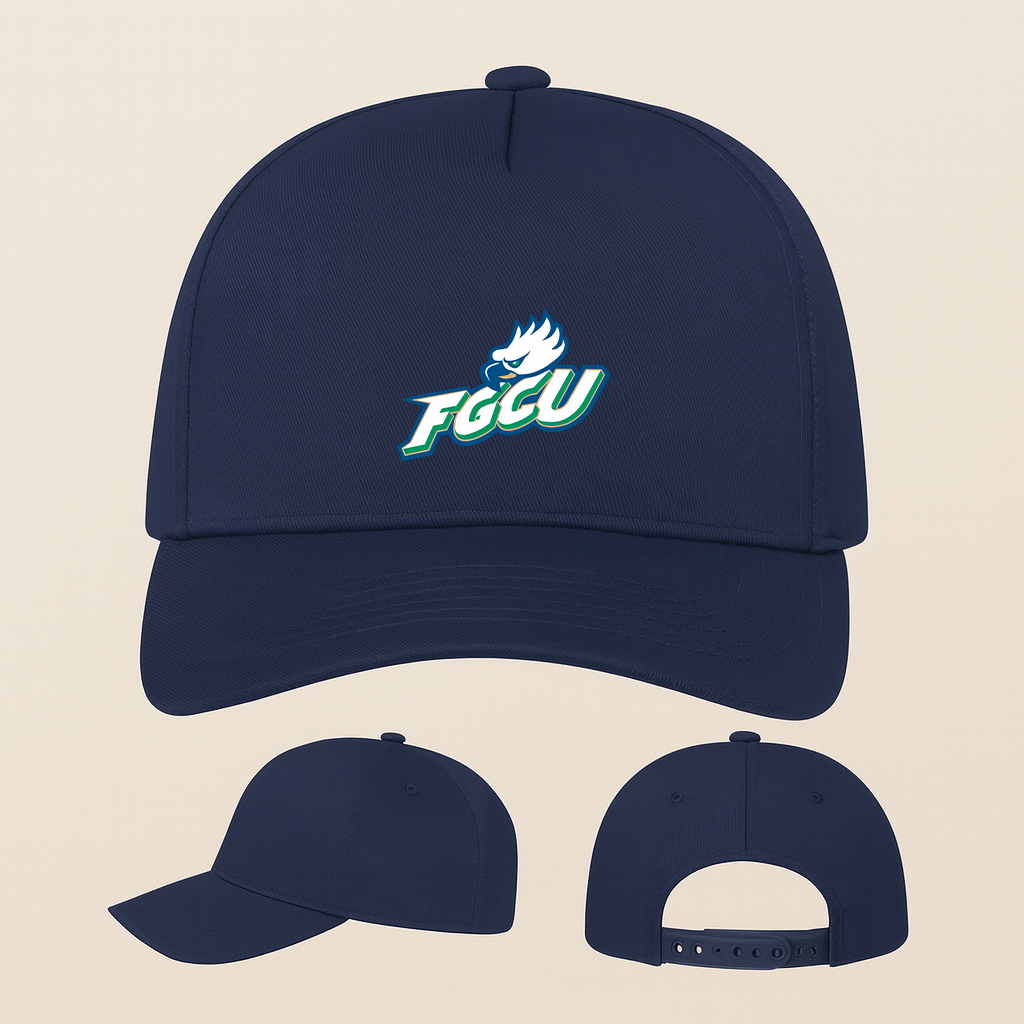 Florida Gulf Coast Eagles Logo Five Panel Twill Snapback Cap