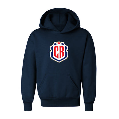 Youth Kids Costa Rica National Soccer Team Pullover Hoodie