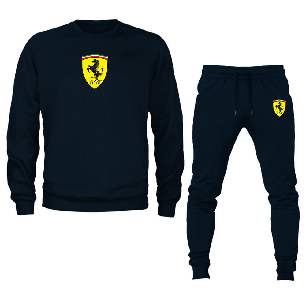 Men’s Ferrari Motorsport Car Crewneck Sweatshirt Joggers Suit