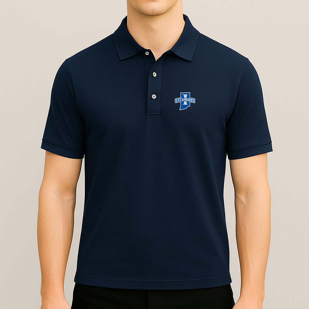 Men's Indiana State Sycamores Logo Dry Blend Polo