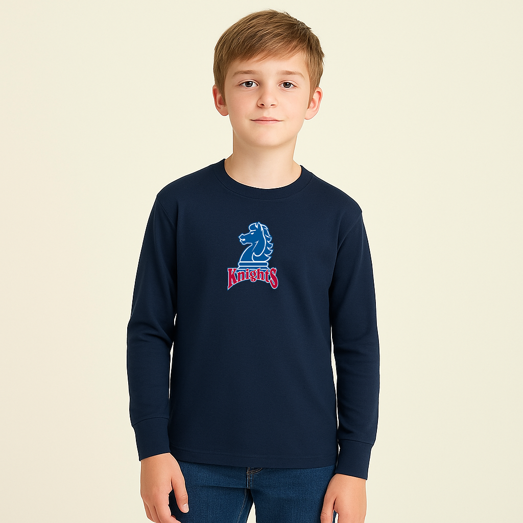 Youth Fairleigh Dickinson Knights Logo Cotton Long Sleeve T-Shirt