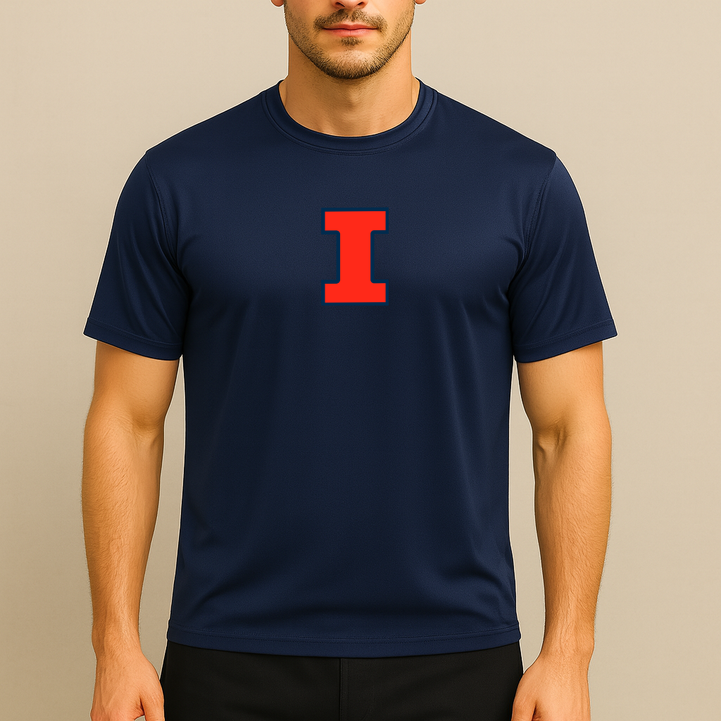 Men's Illinois Fighting Illini Logo Polyester T-Shirt