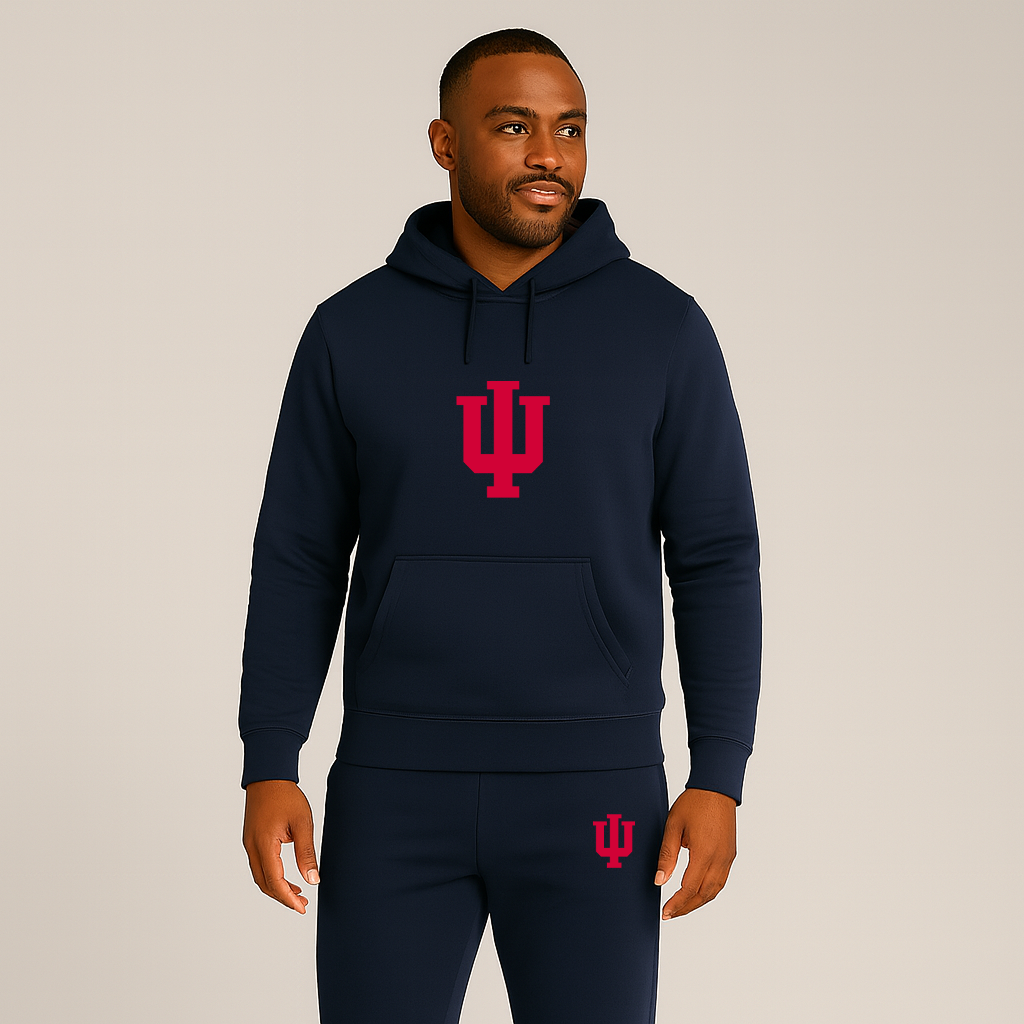 Men's Indiana Hoosiers Logo Hoodie Joggers Set