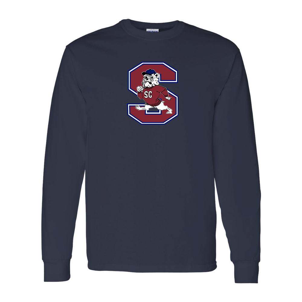 Men's South Carolina State Bulldogs Logo Gildan Heavy Cotton Long Sleeve T-Shirt