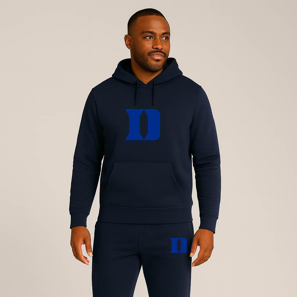 Men's Duke Blue Devils Logo Hoodie Joggers Set