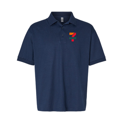Men's 7 Eleven Logo Gildan Dry Blend Jersey Polo