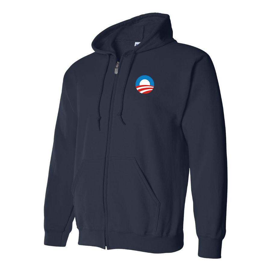 Men's Obama Logo Zipper Hoodie