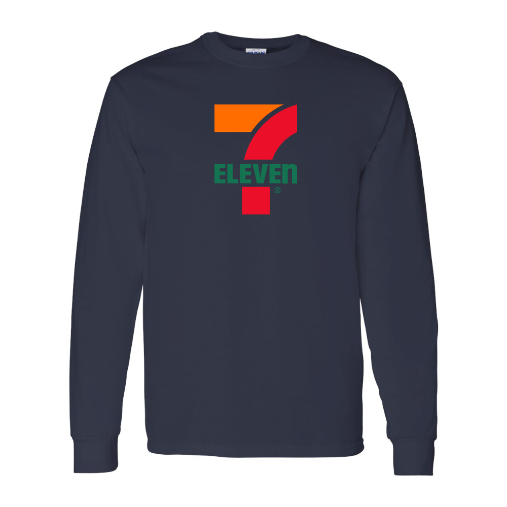 Men's 7 Eleven Logo Gildan Heavy Cotton Long Sleeve T-Shirt