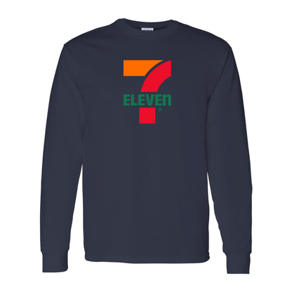 Men's 7 Eleven Logo Gildan Heavy Cotton Long Sleeve T-Shirt