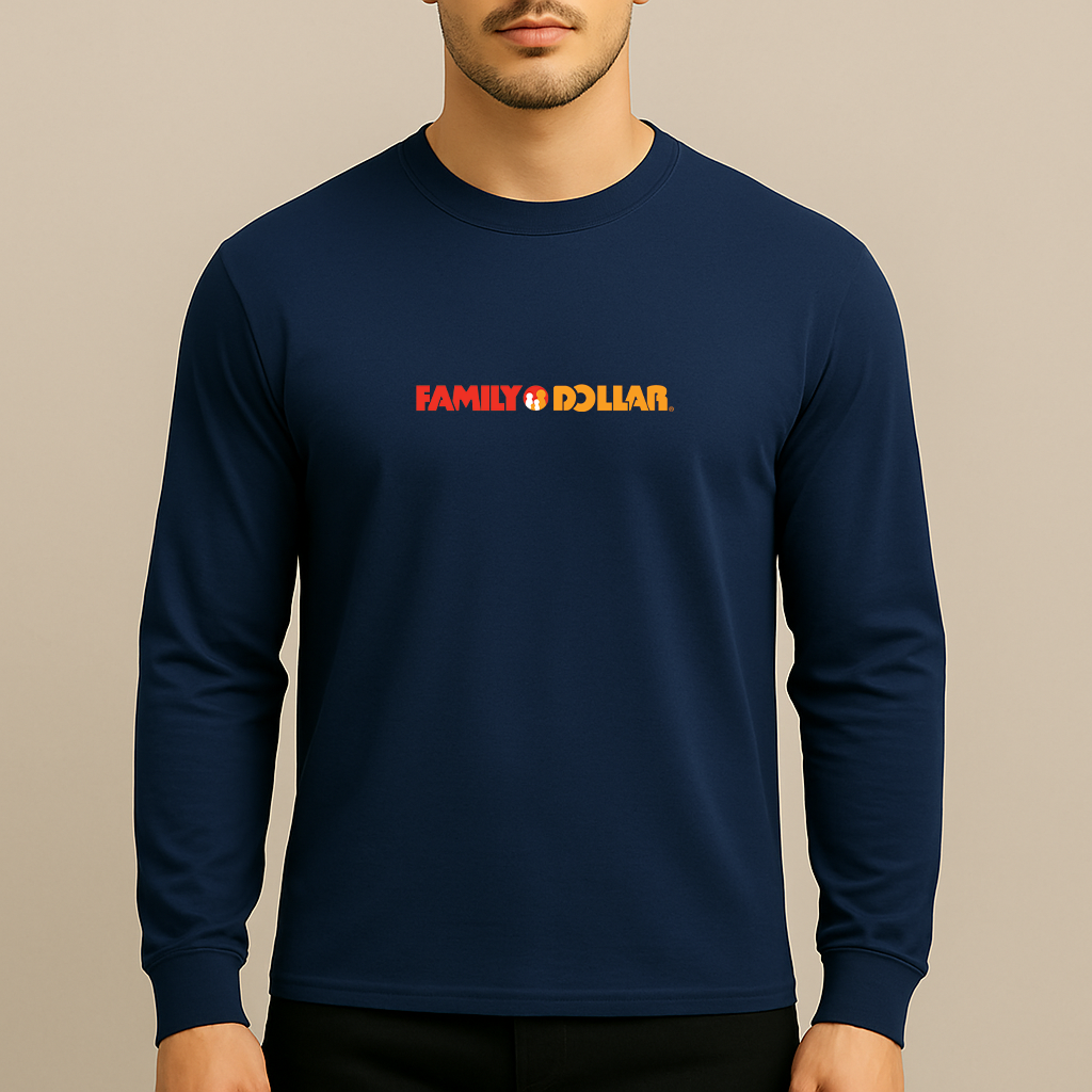 Men's Family Dollar Logo Long Sleeve T-Shirt