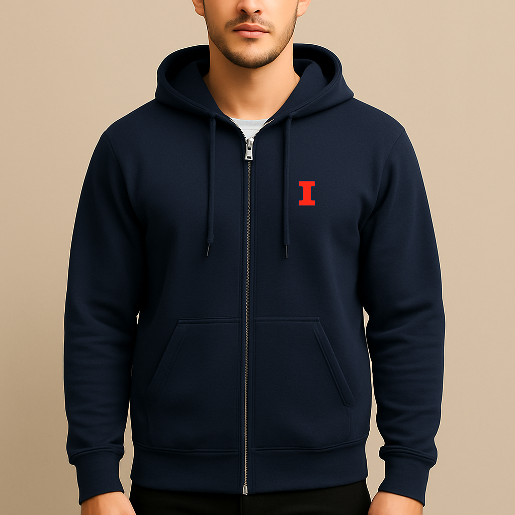 Men's Illinois Fighting Illini Logo Zipper Hoodie