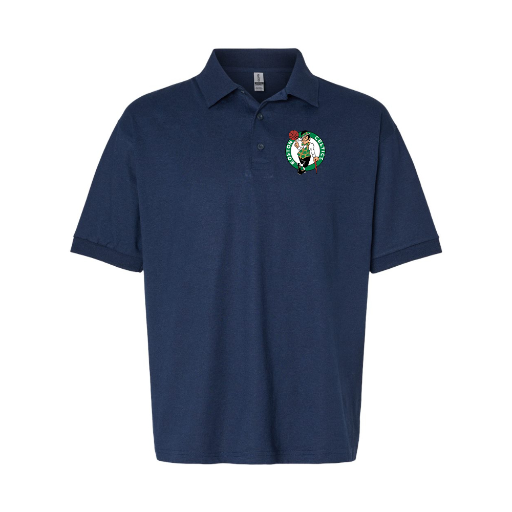 Men's Boston Celtics Logo Gildan Dry Blend Jersey Polo