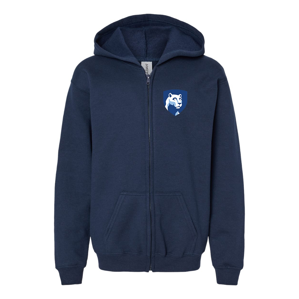 Gildan Heavy Blend Youth Penn State Symbol Full Zip Hooded Sweatshirt