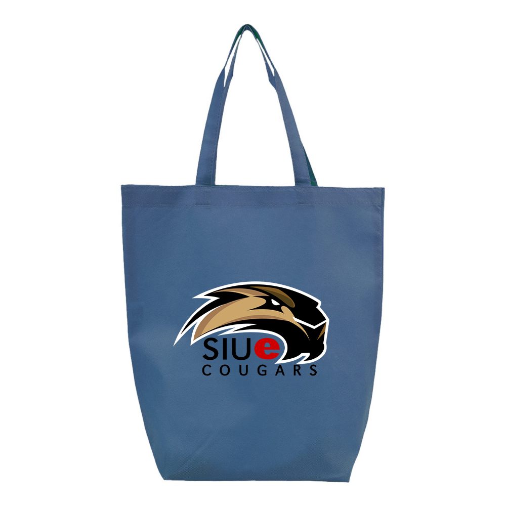 SIU Edwardsville Cougars Logo Q-Tees Non-Woven Gusset Bottom Tote