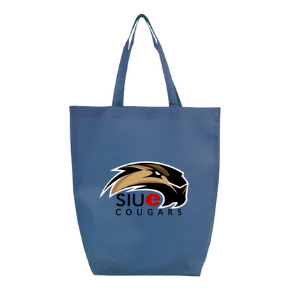 SIU Edwardsville Cougars Logo Q-Tees Non-Woven Gusset Bottom Tote