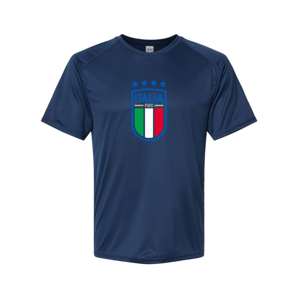 Youth Kids Italy National Soccer Performance T-Shirt