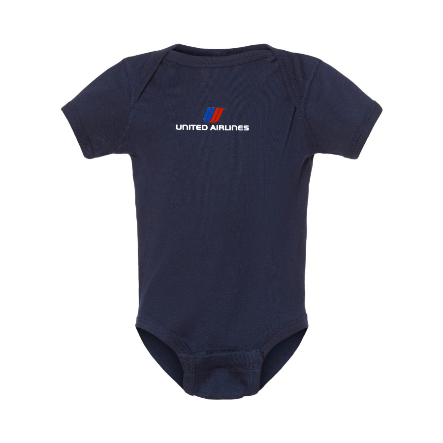 United Airlines Logo Baby Romper Onesie