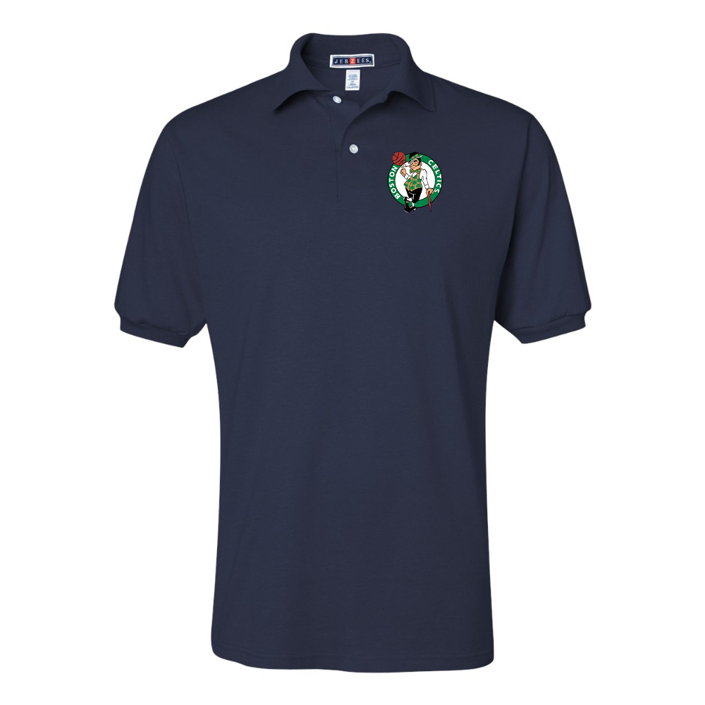 Men's Boston Celtics Logo JERZEES  SpotShield polo