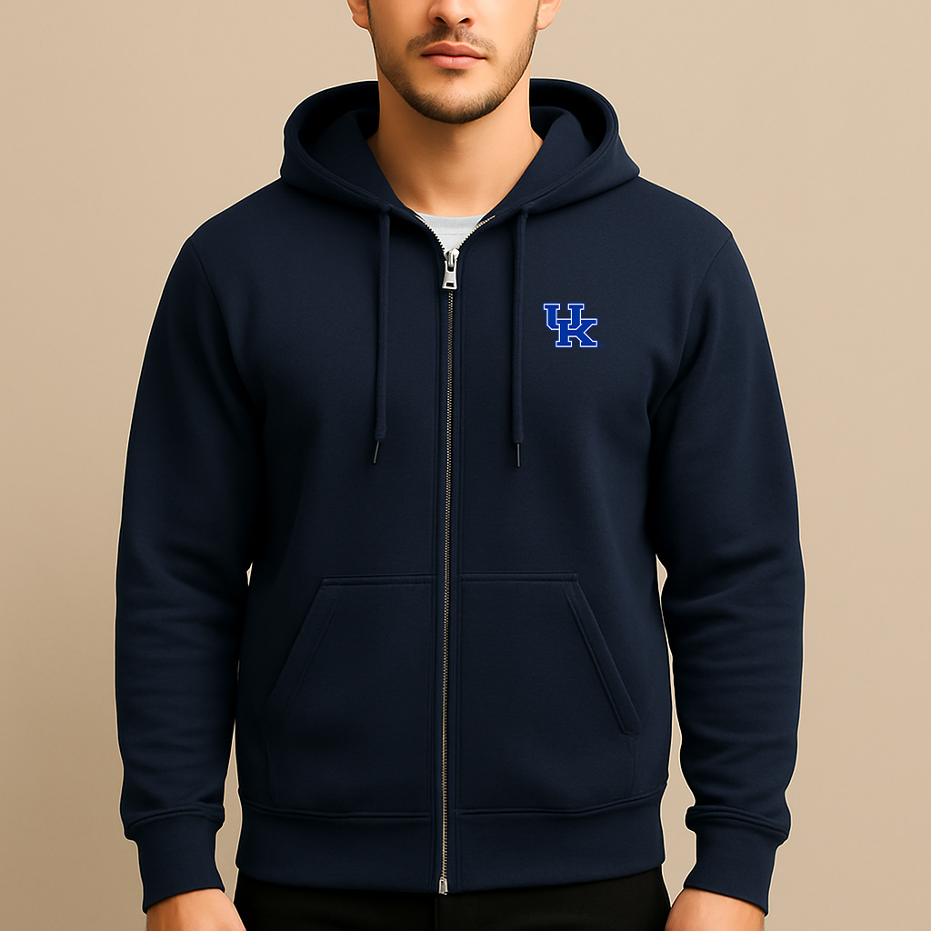 Men's Kentucky Wildcats Logo  Zipper Hoodie
