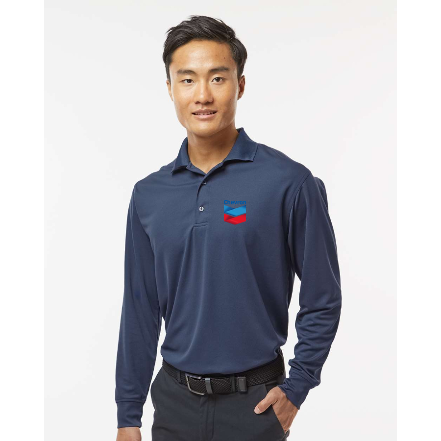 Men's Chevron Gas Station- Paragon - Prescott Long Sleeve Polo - 110