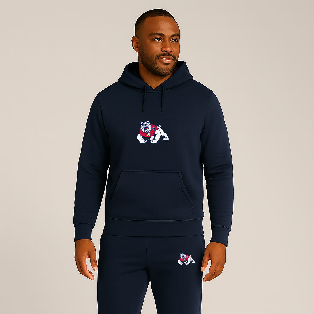 Men's Fresno State Bulldogs Logo Hoodie Joggers Set