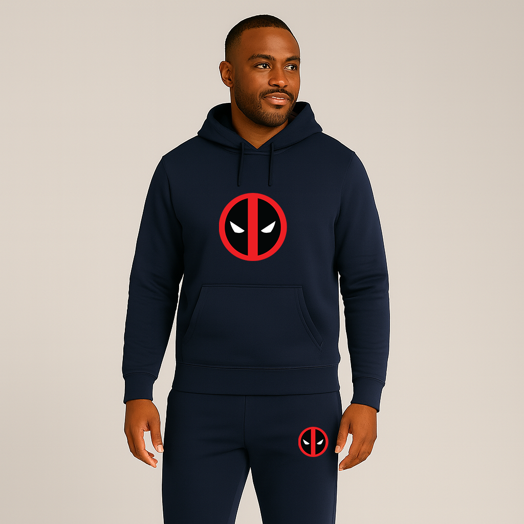 Men's Deadpool Marvel Superhero Hoodie Joggers Set