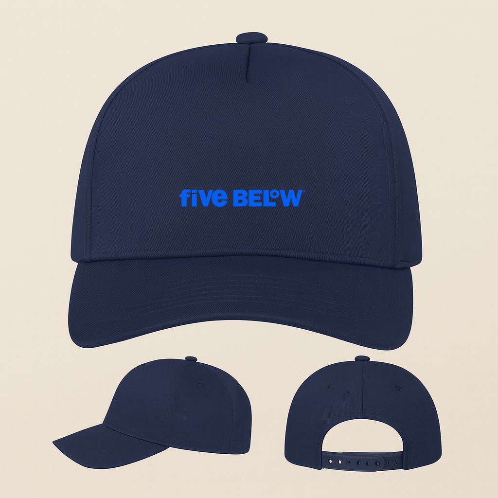 Five Below Logo Five Panel Twill Snapback Cap
