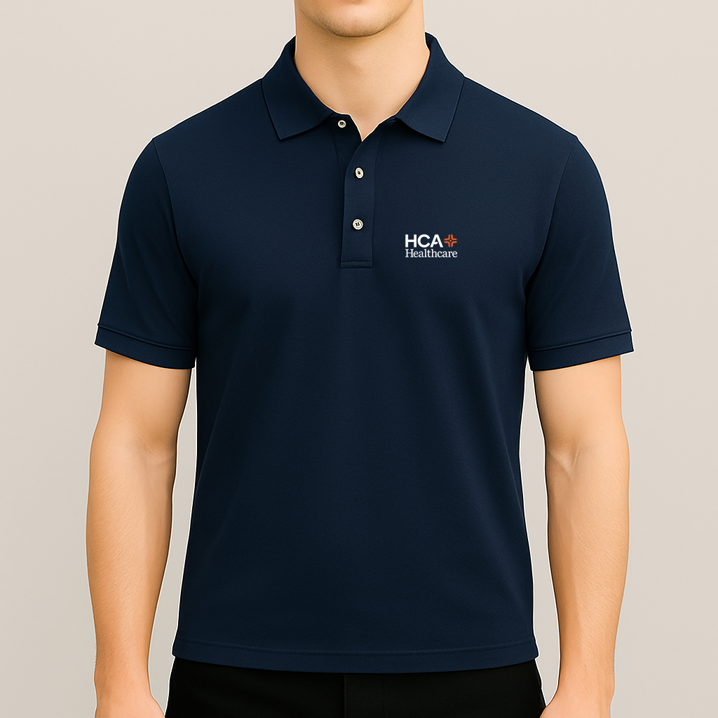 Men's HCA Healthcare Logo Dry Blend Polo