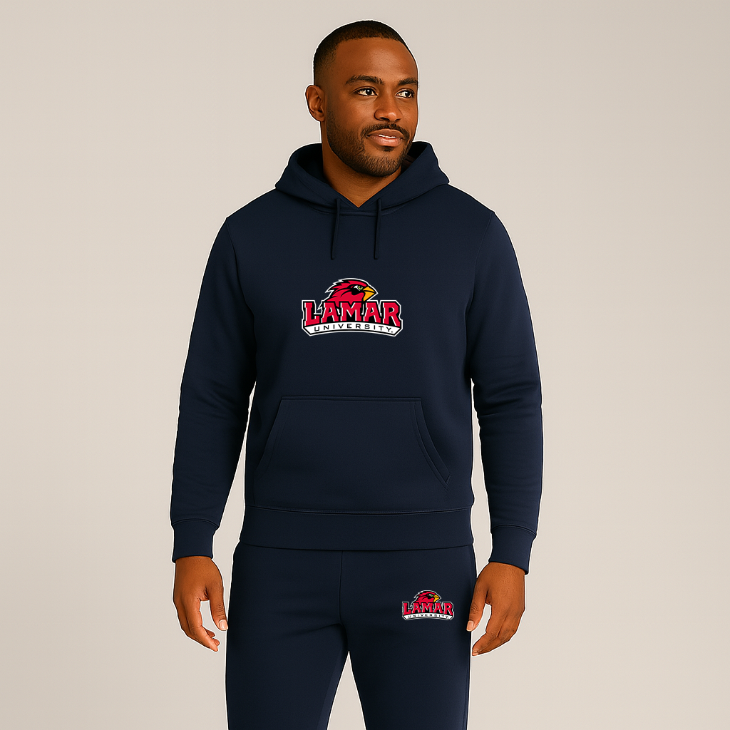 Men's Lamar Cardinals Logo Hoodie Joggers Set