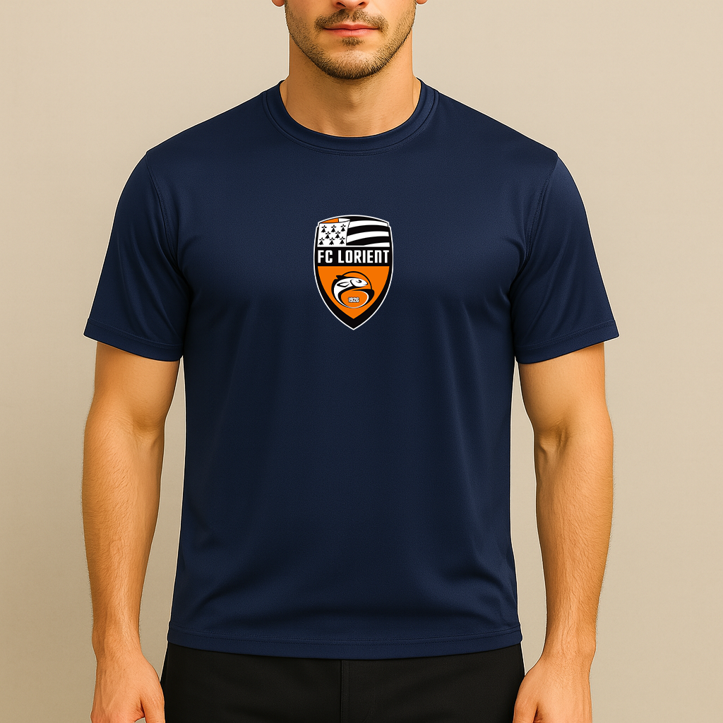 Men's FC Lorient Soccer Logo Polyester T-Shirt