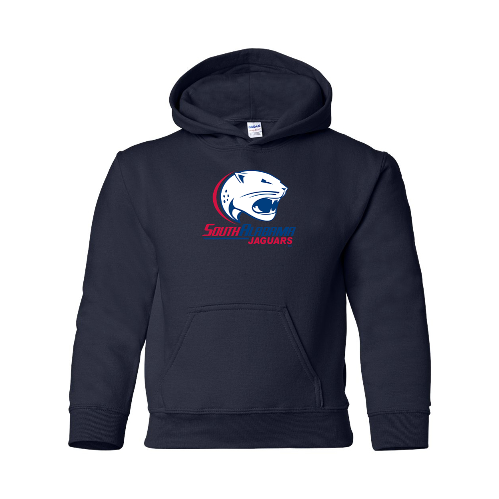Youth South Alabama Jaguars Logo Gildan Heavy Blend  Hooded Sweatshirt