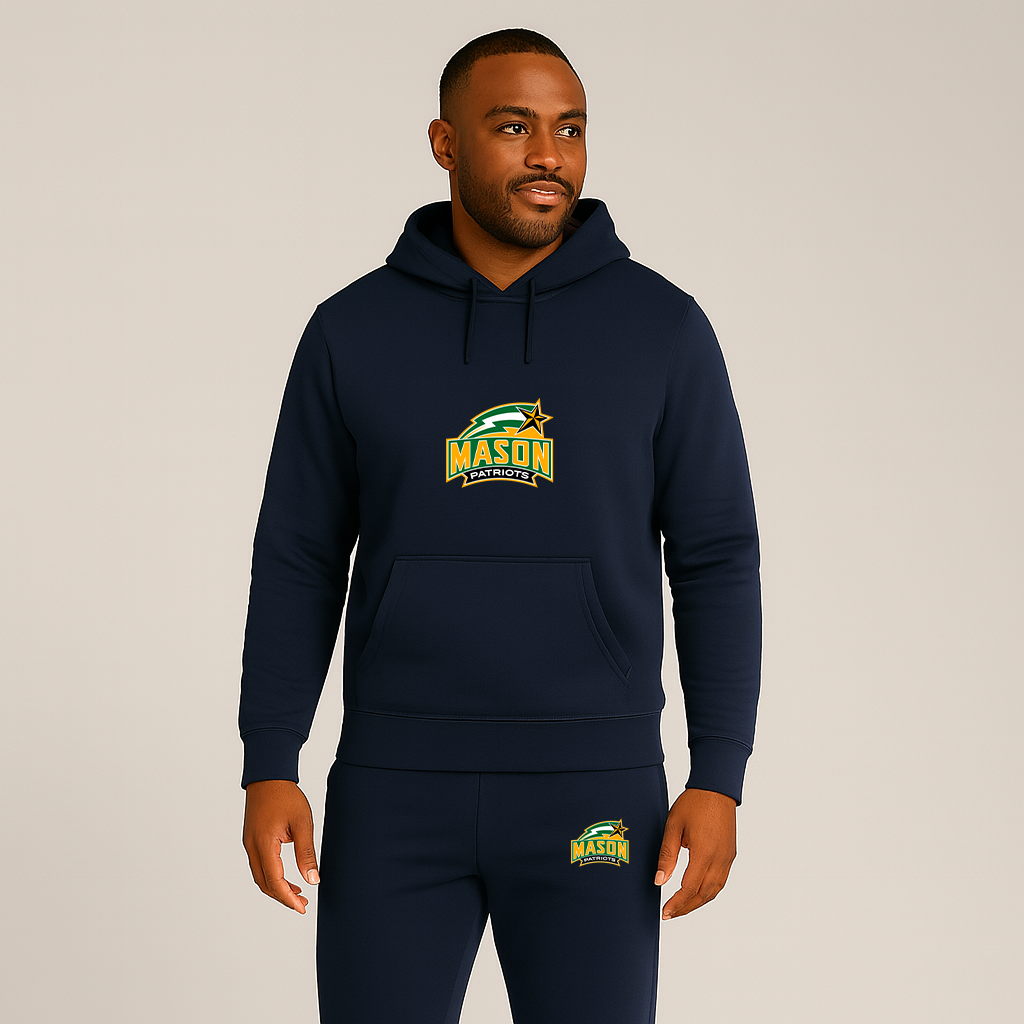 Men's George Mason Patriots Logo Hoodie Joggers Set